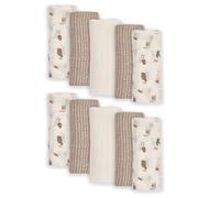 Puggle Wild At Heart 10-Piece Pure Cotton Muslin Squares - Safari/Latte