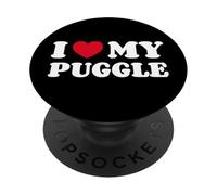 Puggles Pug Beagle Mix I Love My Puggle PopSockets Adhesive PopGrip