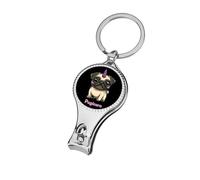 Pugicorn Nail Clippers Fingernail Cutters with Bottle Opener Keychain Sharp Sturdy