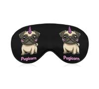 Pugicorn Sleep Mask Eye Cover for Sleeping Men Women Light Blocking Travel Blindfold