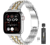 PUGO TOP Apple Watch Band 38mm 40mm 42mm 44mm Stainless Steel Replacement Strap for iWatch Series 6/5/4/3/2/1/SE