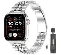 PUGO TOP Apple Watch Band 38mm 40mm 42mm 44mm Stainless Steel Replacement Strap for iWatch Series 6/5/4/3/2/1/SE