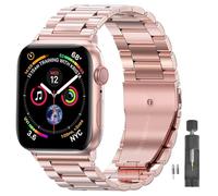 PUGO TOP Stainless Steel Band Compatible with Apple Watch Ultra 3-1(49mm)& Series 11-1 SE3-1(46/45/44/42/41/40/38mm), Metal Strap for Men, Heavy Duty iWatch Bracelet, No Hair Pinching, Tool Included