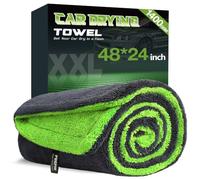 PUGPIU 1400GSM Microfiber Car Drying Towel Detailing Extra Large 48"x24"