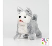 Pugs at Play Archie Flipping Dog Interactive Plush Toy in Grey Pugs at Play Grey