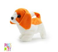 Pugs at Play Buddy Interactive Walking Dog Plush Toy in Orange Pugs at Play Orange