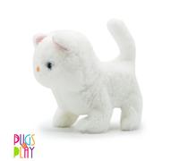 Pugs at Play Casper Interactive Walking Cat Plush Toy in White Pugs at Play White
