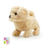 Pugs At Play Goldie Interactive Walking Dog Plush Toy