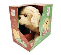 Pugs At Play Goldie Walking Dog Interactive Plush Toy - Soft Electronic Animal That Moves and Makes Sounds, for Toddlers and Kids