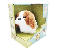 Pugs At Play Leo Walking Dog With Color Box Interactive Plush Toy - Soft Electronic Animal That Moves and Makes Sounds, for Toddlers and Kids