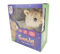 Pugs At Play Sandy The Walking Lama Interactive Plush Toy - Soft Electronic Animal That Moves and Makes Sounds, for Toddlers and Kids