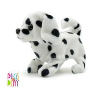 Pugs at Play Spotty Interactive Walking Dog Plush Toy in White Pugs at Play White