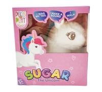 Pugs At Play Sugar - Unicorn Cream Interactive Plush Toy - Soft Electronic Animal That Moves and Makes Sounds, for Toddlers and Kids