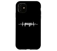 Pugs ECG Heartbeat Design for Dog Owners and Pug Fans Case for iPhone 11