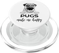 Pugs Make Me Happy | Funny Pug Lover PopSockets PopGrip for MagSafe