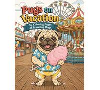Pugs on Vacation: 50 Coloring Pages of Traveling Dogs (Paws & Pups Vacation)