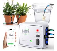 PUGTOW Automatic Watering System Dual Channel, WiFi, for 20 Potted Plants | APP Remote Control, Drip Irrigation Kit, Self Plant Watering Devices for Holiday, for Balcony, Patio or Indoor Plants