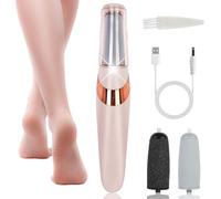 PUGTOW Electric Foot File, Electric Callus Removers for Feet, Rechargeable Waterproof Foot Hard Skin Remover with 2 Rollers, 2-Speed Pedicure Tools for Remove Dry Cracked Heels, Calluses and Dead Skin