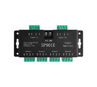 PUGTOW LED Pixel Strip Amplifier Signal Data SPI Repeater for WS2801 WS2811 WS2812B WS2813 WS2815 SK6812 SK9822 Addressable RGB Light Strip Dream Color Programmable Rope Lighting 5v-24v SP901E