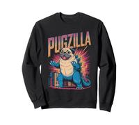 Pugzilla Giant Pug Monster Parody Sweatshirt