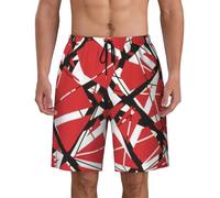 Puhad Man's Lightweight Swim Trunks for Van.1986 Halen Beach Pants,Swimming Beach Shorts Bathing Suits for Sports, Black, Large