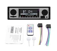 puhae 1 DIN Retro Car Stereo Audio Automotive Bluetooth with USB USB/SD/AUX Card FM MP3 Player PC Type:ISO-5513