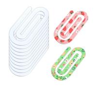 puhae 10 Pack Sublimation Blanks Acrylic Paper Clips, 4 Inch X 2 Inch Jumbo Paper Clips Clear for Heat Transfer DIY Design