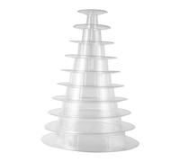 puhae 10 Tier Tower Macaron Macaron Display Stand Round Cake Stand PVC Tray Birthday Wedding Display Rack Cake Decorating Tools