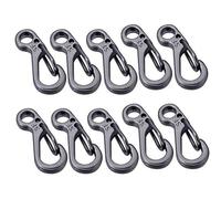 puhae 10PCS/Mini Spring Backpack Clasps Climbing Carabiners Keychain Camping Bottle Hooks Survival Gear - Grey