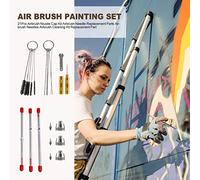 puhae 21Pcs Airbrush Nozzle Cap Kit Airbrush Needle Replacement Parts Airbrush Needles Airbrush Cleaning Kit Replacement Part