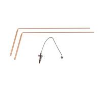puhae 2Pcs Copper Dowsing Rods Kit Spiritual Divining Rods Flexible Copper Rod Dowsing Spirit Rods Kit with Pendulum Pendant