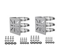 puhae 2Pcs Universal Wall Mounting Bracket with 6 Loops, Stainless Steel Vertical Pole Mount Adapter for CCTV Security Camera