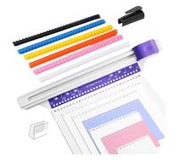 puhae 30 Hole Punch Binding Machine, Hand Push Loose Leaf Hole Punch, A4 A5 A6 A7 B5 B6 B7 Book Binder Notebook Spiral Binding