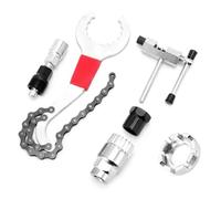 puhae 6-Pack Crank Chain Cutter Extractor Bracket Flywheel Puller Wrench Chain Remover Accessories Aluminum, Steel