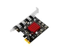 puhae Desktop 5Gbps PCI-E to USB3.0 Expansion Card,4-Port Type-C Adapter Card USB3.2 Expansion Card Fast Charging