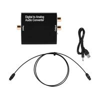 puhae Digital to Analog Audio Converter, Digital SPDIF Optical to Analog L/R & 3.5Mm AUX Stereo Audio Adapter