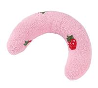 puhae Little Pillow for Cats Neck Protector Deep Sleep Puppy U-Shaped Pillow Kitten Headrest for Cats Indoor,Pink