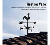 puhae Rooster Weather Vane - Retro Cockerel Weathervane Silhouette - Decorative Wind Direction Indicator for Outdoor Yard Farm