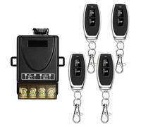 puhae Wireless Remote Control Switch 220V 30A Relay Receiver + Transmitter Set for Gate Door Light Control Pump Motor