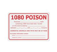 Puhayexi 1080 Poison Chart Sign Signs Outdoor, Uv Printed Aluminum 12 X 8 In, Weatherproof And Security Signs For Home Or Business