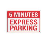 Puhayexi 5 Minutes Express Parking Sign Outdoor Metal Sign - 12 X 8 Metal Signs For Business, Workplace, Office, Home, Delivery Signs, Road Signs, Garden Signs