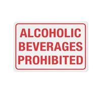 Puhayexi Alcoholic Beverages Prohibited Sign 12 X 8 Inch Metal Sign, Rustproof Aluminum, Multicolor