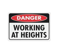 Puhayexi Danger Working At Heights Sign Outdoor Metal Sign - 12 X 8 Metal Signs For Business, Workplace, Office, Home, Delivery Signs, Road Signs, Garden Signs