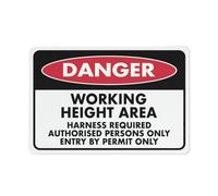 Puhayexi Danger Working Height Area Sign 8""X12"" Rust Free Aluminum Signs Outdoor, Metal Tin Sign For Home, Business, Yard