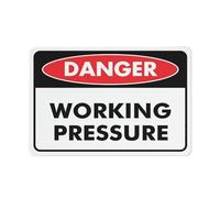 Puhayexi Danger Working Pressure Sign Signs Outdoor, Uv Printed Aluminum 12 X 8 In, Weatherproof And Security Signs For Home Or Business