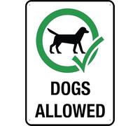 Puhayexi Dogs Allowed Sign 12X8 Inch Tin Sign Great For Garden And Yard Wall Decor