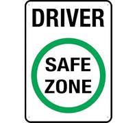 Puhayexi Driver Safe Zone For Business 8""X12"" Rust Free Aluminum Uv Printed,4 Pre-Drilled Holes.Durable/Weatherproof