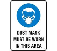 Puhayexi Dust Mask Must Be Worn In This Area Sign Signs Outdoor, Uv Printed Aluminum 12 X 8 In, Weatherproof And Security Signs For Home Or Business