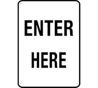 Puhayexi Enter Here For House Door Office Business Yard,Metal Aluminum Rust Free Sign - 12"" X 8"", Pre-Drilled Holes, Weather Resistant
