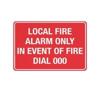 Puhayexi Local Fire Alarm Only In Event Of Fire Dial 000 Sign 12X8 Inch Tin Sign Great For Garden And Yard Wall Decor